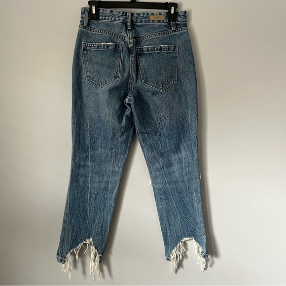 Blank NYC The Madison High Rise Crop Shark Bite Ankle Hem Mom Jeans Size 25 - Picture 11 of 15